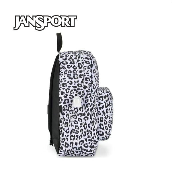 Jansport 後背包 大容量書包 戶外休閒 男女同款 白豹紋