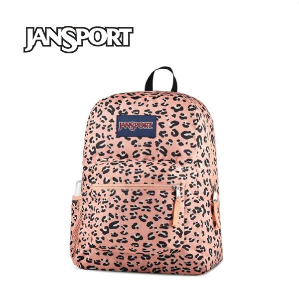 Jansport 後背包 47LW系列 純欲風拉鏈 學生雙肩包 粉色豹紋