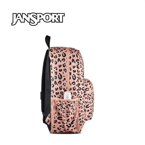 Jansport 後背包 47LW系列 純欲風拉鏈 學生雙肩包 粉色豹紋
