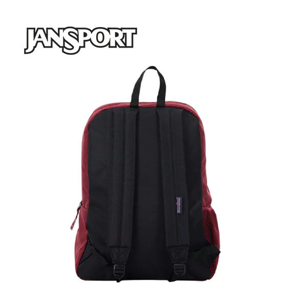 Jansport 後背包 運動休閑 織物 側袋 隔層 雙肩包 男女同款 經典紅